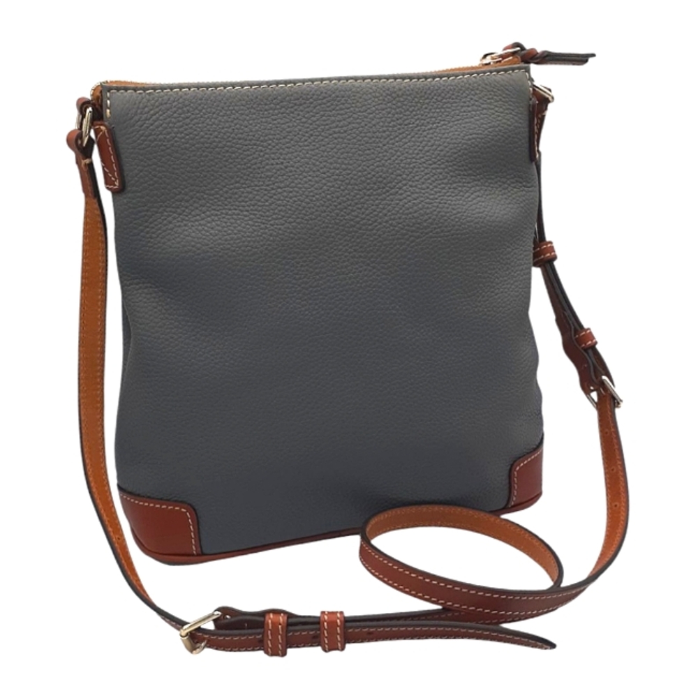 Like New Dooney & Bourke Blue Gray Crossbody Leather Bag - Picture 2 of 12